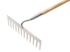 Faithfull Garden Rake Stainless Steel with Wooden Handled 1