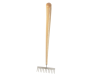 Faithfull Garden Rake Stainless Steel with Wooden Handled 4