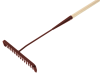 Faithfull 16 Round Teeth Tarmac Rake - Wooden Handled 1