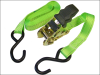 Faithfull Ratchet Tie Downs (2) 5m x 25mm Breaking Strain 818kg 1