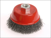 Faithfull Wire Cup Brush 100mm x M14 x 2 Stainless Steel 0.30mm 1