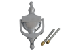 Forge Door Knocker - Victorian Chrome Finish 165mm 2