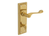 Forge Backplate Handle Bathroom - Georgian Brass 152mm 1