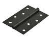 Forge Butt Hinge Black Powder Coated 100mm (4in) Pack of 2 3