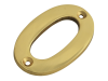 Forge Numeral No.0 - Brass Finish 75mm (3in) 1