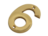 Forge Numeral No.6 - Brass Finish 75mm (3in) 1
