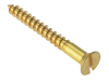 Forgefix Wood Screw Slotted CSK Solid Brass 1.1/2 x 12 Box 200 1