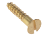 Forgefix Wood Screw Slotted CSK Solid Brass 1.1/2 x 6 Box 200 1