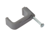 Forgefix Cable Clip Flat Grey 10.00mm Box 100 1