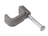 Forgefix Cable Clip Flat Grey 1.50mm Box 100 1