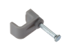 Forgefix Cable Clip Flat Grey 4.00mm Box 100 1