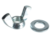 Forgefix Wing Nut & Washers ZP M10 Forge Pack 6 1