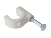 Forgefix Cable Clip Round White 12-14mm Box 100 1