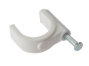 Forgefix Cable Clip Round White 15-18mm Box 100 1