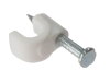 Forgefix Cable Clip Round White 4-5mm Box 200 1