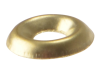 Forgefix Screw Cup Washer Solid Brass Polished No.10 Blister 20 1