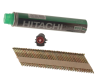 Hitachi 3.1 x 75mm Bright Ring Clipped Head Nail & Fuel (2200) 1