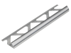 Homelux Tile Trim Metal Round Edge Silver Effect 6mm x 2.4m (Box 10) 1