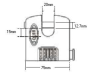 Henry Squire SHCB75 Stronghold Recodeable Padlock 5 Wheel 2