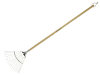 Kent and Stowe Long Handled Lawn and Leaf Rake Stainless Steel 2