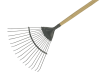 Kent and Stowe Long Handled Lawn and Leaf Rake Carbon Steel 1