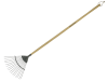 Kent and Stowe Long Handled Lawn and Leaf Rake Carbon Steel 2