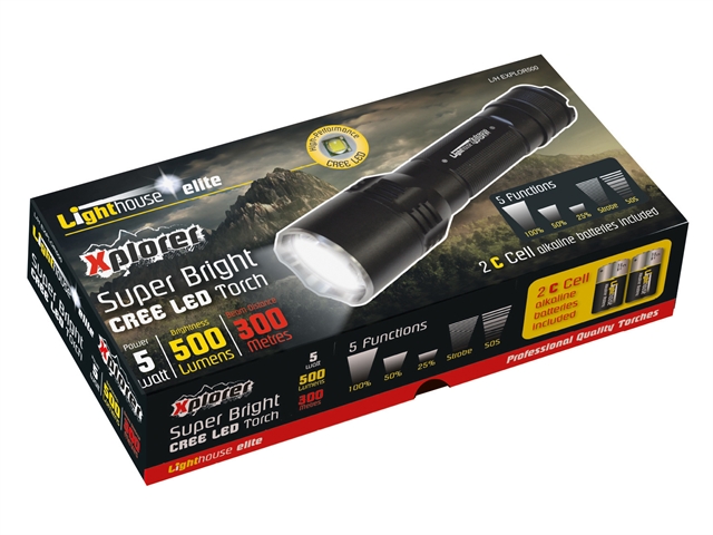 Lighthouse Xplorer 10w CREE Torch 500 Lumens 300m 3