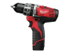 Milwaukee C12PD-202C Compact Cordless Percussion Drill 12 Volt 2 x 2.0Ah Li-Ion 12V 2