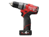 Milwaukee M12 CPD-402C FUEL™ Compact Cordless Percussion Drill 12 Volt 2 x 4.0Ah Li-Ion 12V 2