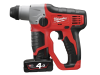 Milwaukee M12 H-402C Compact Cordless SDS 2 Mode Hammer 12 Volt 2 x 4.0Ah Li-Ion 12V 2