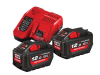 Milwaukee M18 HNRG Battery Twin Pack 18V 12.0Ah 1