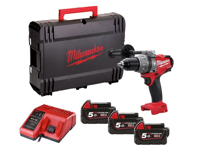 Milwaukee M18SET1-503X FUEL™ Compact Percussion Drill 18 Volt 3 x 5.0Ah Li-Ion 18V 1