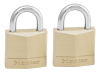 Master Lock Solid Brass 30mm Padlock 4 Pin - Keyed Alike x 2 1