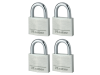 Master Lock Aluminium 40mm Padlock 4 Pin - Keyed Alike x 4 1