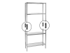 Raaco S450-31 Galvanised Shelving With 6 Shelves 4