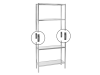 Raaco S450-31 Galvanised Shelving With 4 Shelves 3