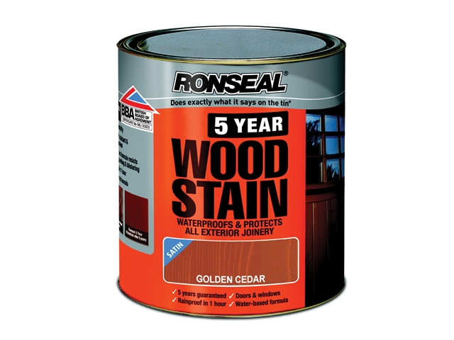 Ronseal 5 Year Woodstain Golden Cedar 250ml 1