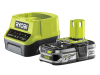 Ryobi RC18120-115 ONE+ Compact Charger 18V & 1 x 18V 1.5Ah Li-ion Battery 1