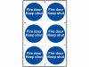 Scan Fire Door Keep Shut - PVC 200 x 300mm 1