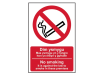 Scan No Smoking English / Welsh PVC 200 x 300mm 1