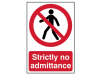Scan Strictly No Admittance - PVC 200 x 300mm 1