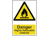 Scan Danger Highly Flammable Material - PVC 200 x 300mm 1