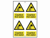 Scan Caution Hot Water - PVC 200 x 300mm 1