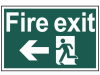 Scan Fire Exit Running Man Arrow Left - PVC 300 x 200mm 1