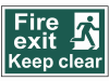 Scan Fire Exit Keep Clear - PVC 300 x 200mm 1