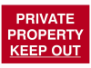 Scan Private Property Keep Out - PVC 300 x 200mm 1