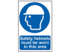 Scan Safety Helmets Must Be Worn In This Area - PVC 400 x 600mm 1