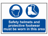 Scan Safety Helmets + Footwear To Be Worn PVC 400 x 600mm 1