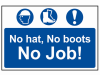 Scan No Hat, No Boots, No Job - PVC 600 x 400mm 1