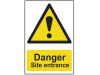 Scan Danger Site Entrance - PVC 400 x 600mm 1